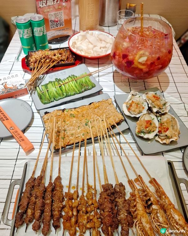 新鮮海鮮牛羊串 生蠔鮮甜嫩滑  