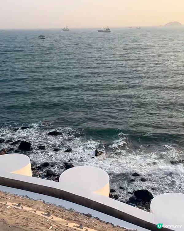 釜山白淺灘文化村 👣 海景泡腳+按摩，放鬆身心！ 🌊