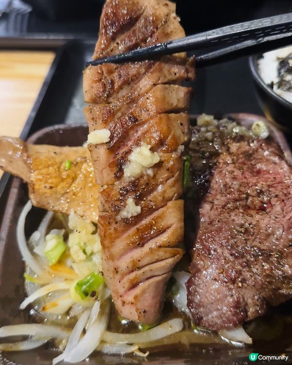 平民價食🔥超邪惡鐵板牛舌🤤