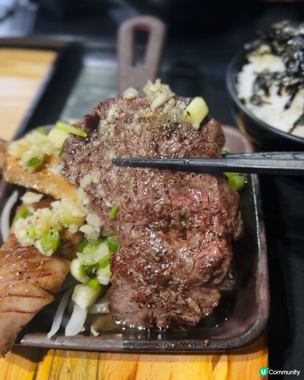 平民價食🔥超邪惡鐵板牛舌🤤