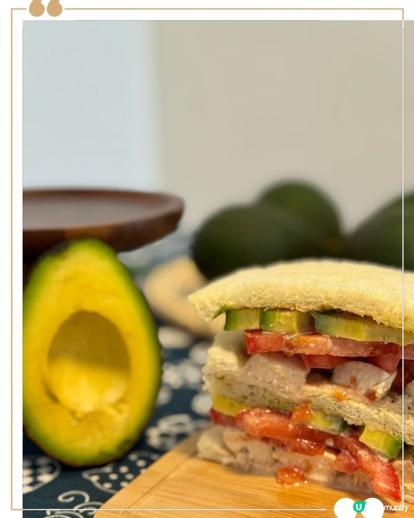 簡易健康食譜：牛油果番茄雞肉三文治