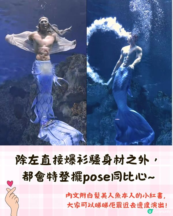 內地水族館推出「美男魚秀」🧜‍♂️猛男水底爆衫騷肌極性感😍附廣州/深圳男美人魚秀3大地點