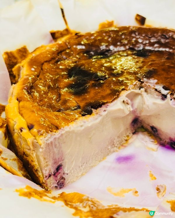 🍰🫐《自製藍莓巴斯克焦香芝士蛋糕》🫐🍰