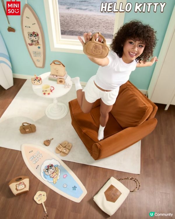 MINISO X Sanrio🏄Sanrio家族夏日衝浪系列🌞逾20款‼️必買曬黑版Hello Kitty/玉桂狗新品