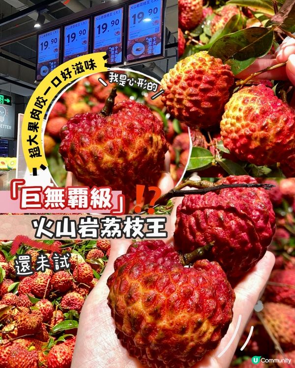 ✨ 深圳🇨🇳-⚠️💬巨无霸火山岩荔枝王還未️試⁉️💢外殼竟..📍永輝