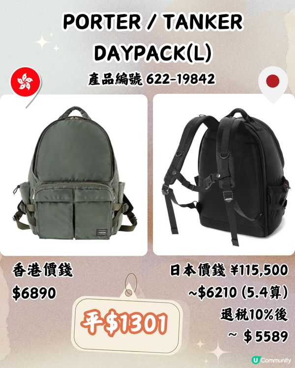 日本買PORTER超抵！平近2千！即睇15袋款港日價錢對比
