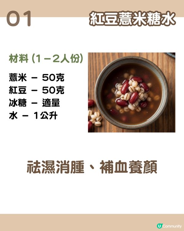 告別濕氣、水腫！6款薏米糖水食譜☀️ 紅豆/銀耳/桂圓