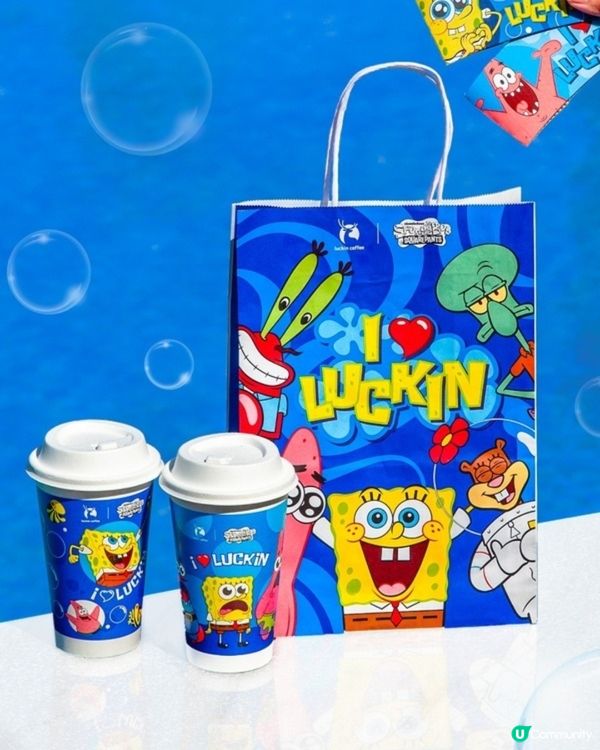 瑞幸咖啡小西灣限時概念店設海綿寶寶菠蘿屋打卡區