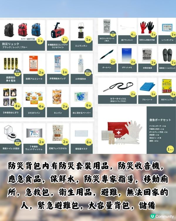 日本樂天官方5大防災物推介！大容量防災包/米其林三星監修麵包罐頭/最薄折疊式安全帽！