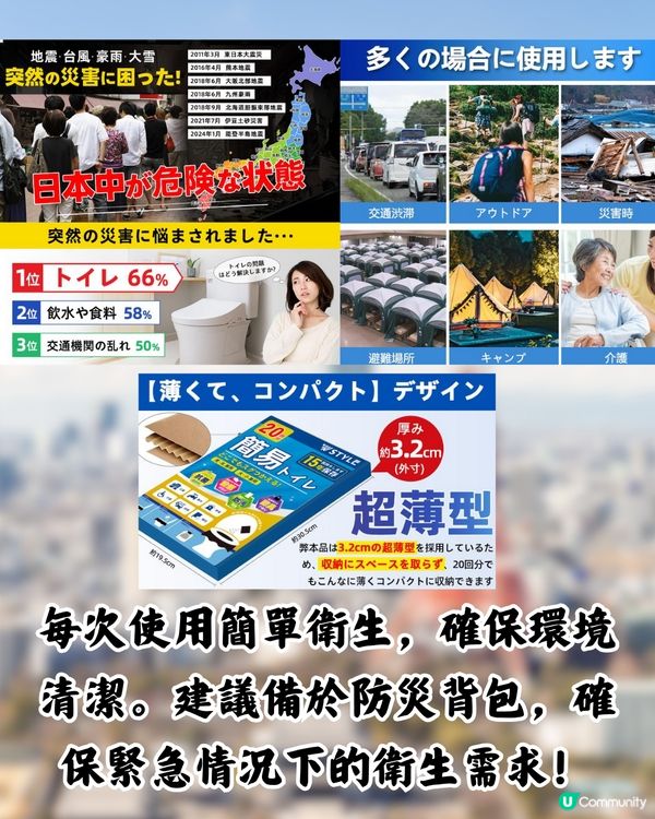 日本樂天官方5大防災物推介！大容量防災包/米其林三星監修麵包罐頭/最薄折疊式安全帽！