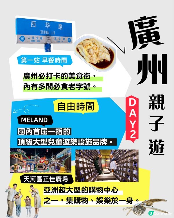 廣州親子兩日一夜打卡路線📍日落犘天輪/360度觀景台/恐龍博物館/著名美食街！附酒店推介～