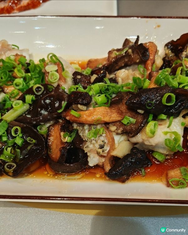 龍躉蒸頭腩,西芹炒龍躉肉.