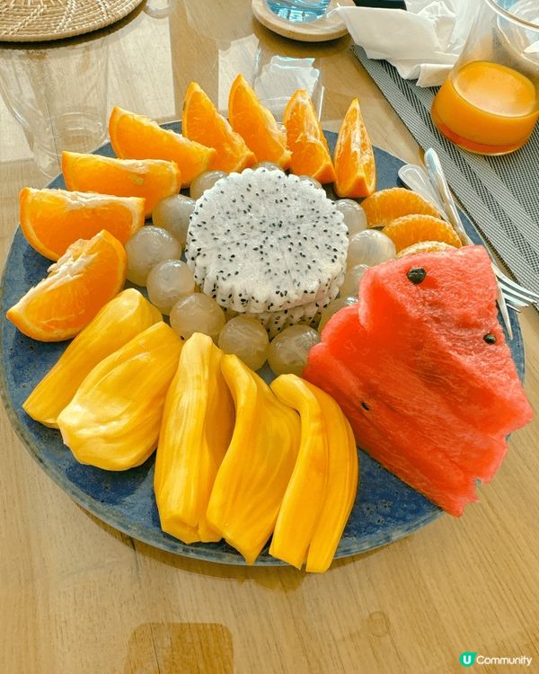 華欣一望無際pool villa，一早仲有管家準備好早餐.呢...