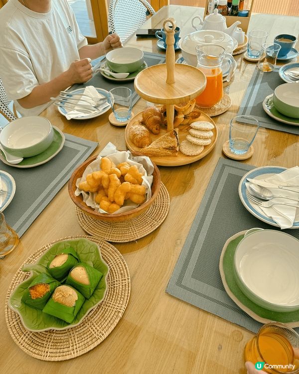 華欣一望無際pool villa，一早仲有管家準備好早餐.呢...