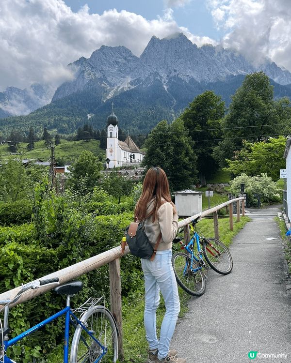 登上德國最高嘅山 Zugspitze！果日天氣唔好，好大霧，...