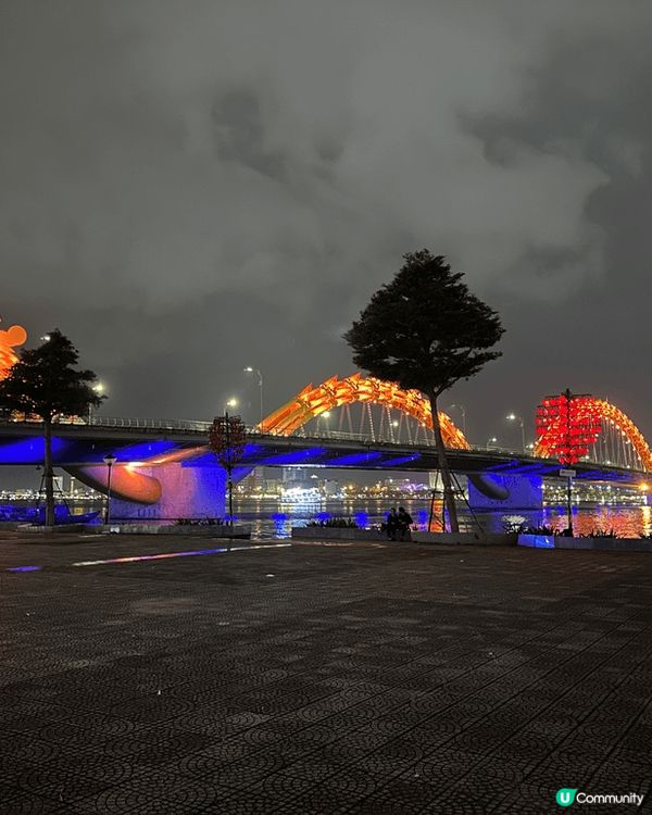 越南峴港著名景點「山茶夜市」，十字型的結構，提供食物攤檔、手...
