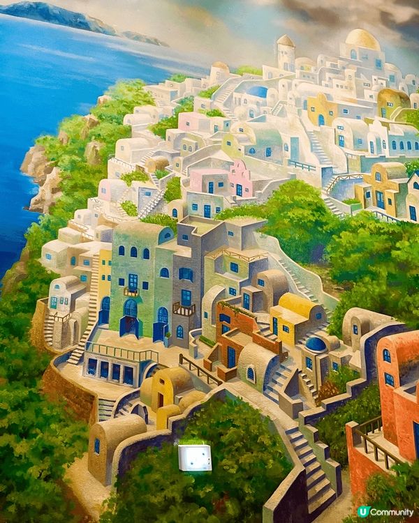 春川唔只春川辣雞出名，仲有間充滿希臘風嘅cafe，吸引好多人...