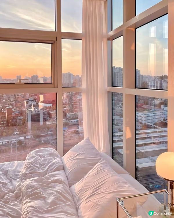 首爾民宿打卡📸！落地窗靚爆✨！ #首爾住宿 #打卡必去