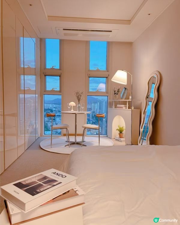 首爾民宿打卡📸！落地窗靚爆✨！ #首爾住宿 #打卡必去