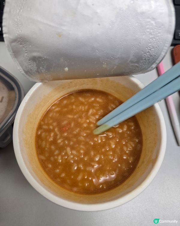 第一次食杯飯🥡牛油雞咖哩飯