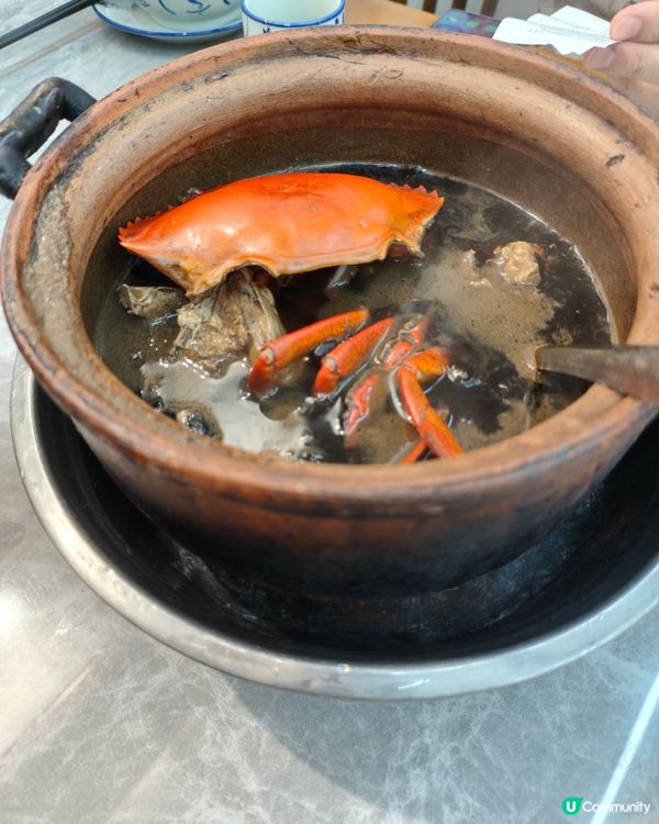深圳梅林必食！🦀惜亩蟹湯，正到爆！😋