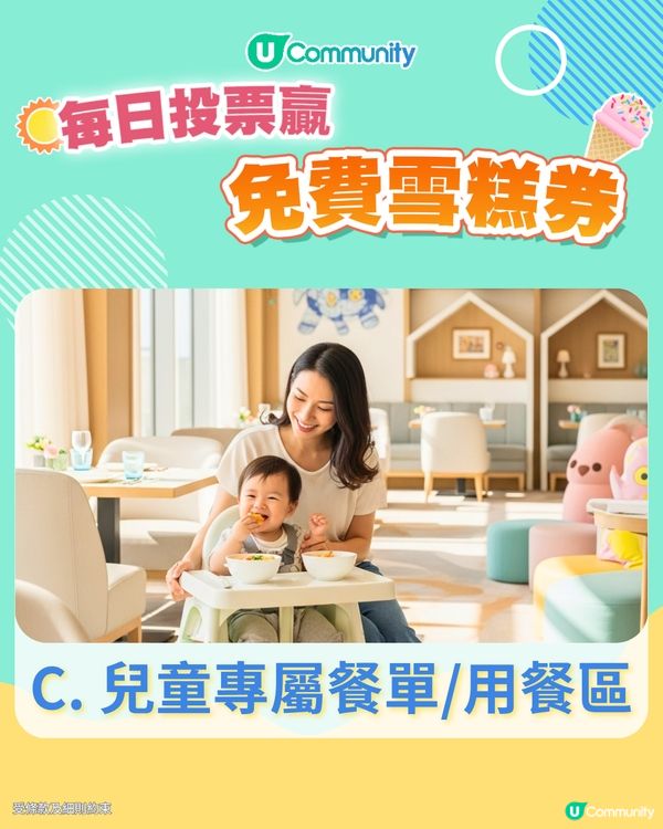 【29/6 投票請您食雪糕🍦】預訂親子酒店時，您最重視邊樣設施？