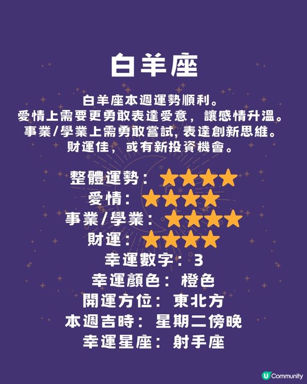 12星座本週運程(16/6-22/6)🌟