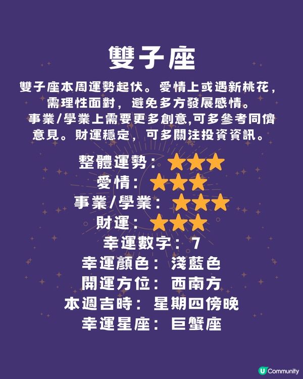 12星座本週運程(16/6-22/6)🌟