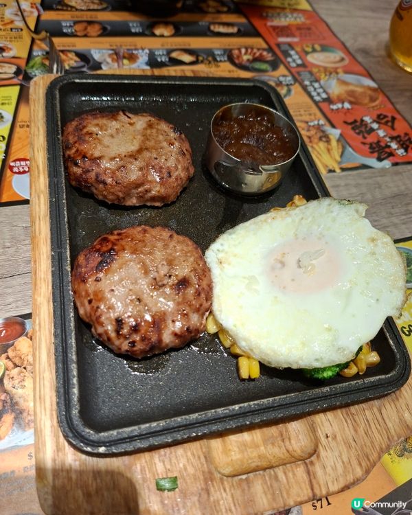 沙嗲王二人餐🤤酥皮湯+漢堡扒+咖喱飯😍