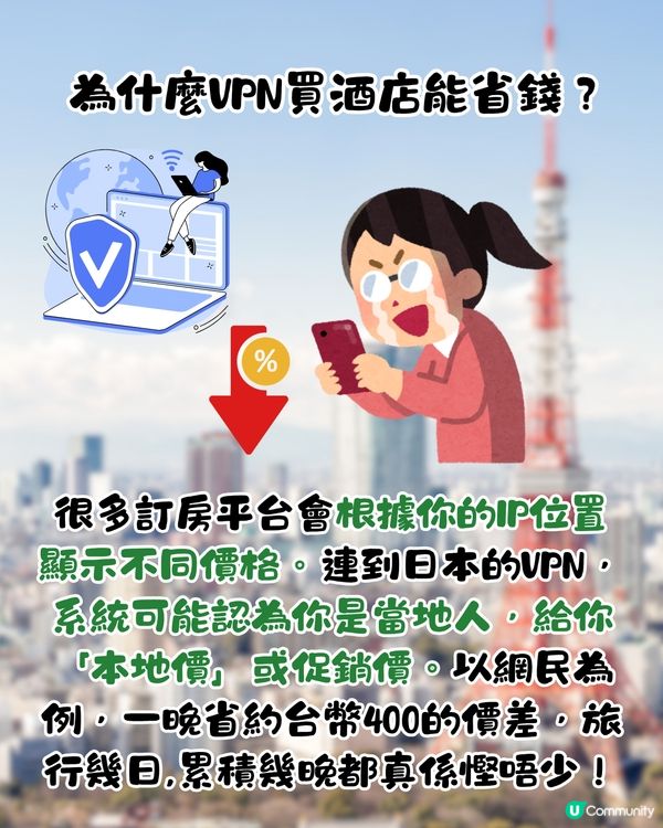 旅行慳錢大法！網民分享買平酒店4招！日本實測成功 一晚慳過百元！VPN轉1地區更平？