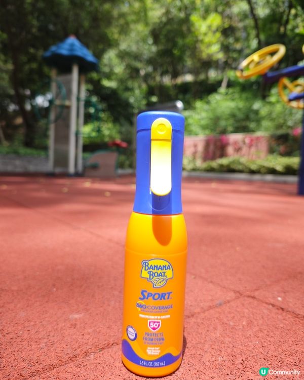 陽光猛烈☀️！香蕉船360防曬噴霧，運動必備！🏃‍♀️