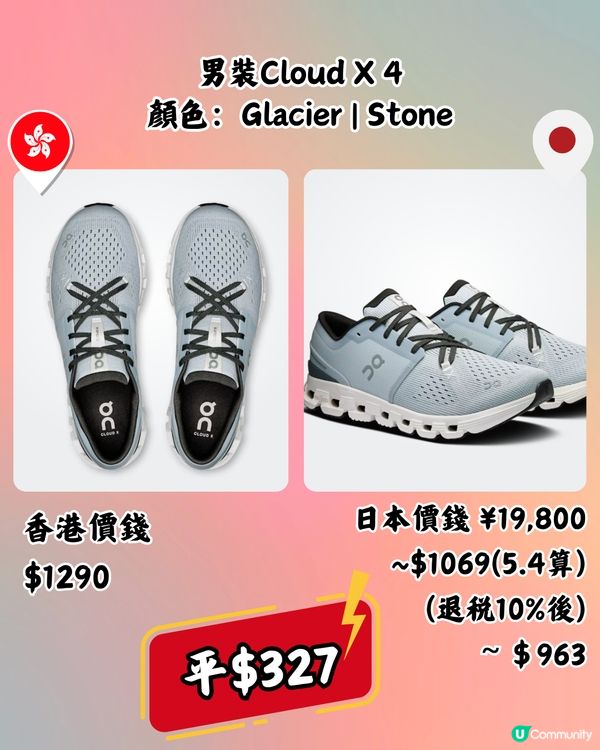 日本買On運動鞋超抵🔥14大經典百搭鞋款港日價錢對比👟附地址