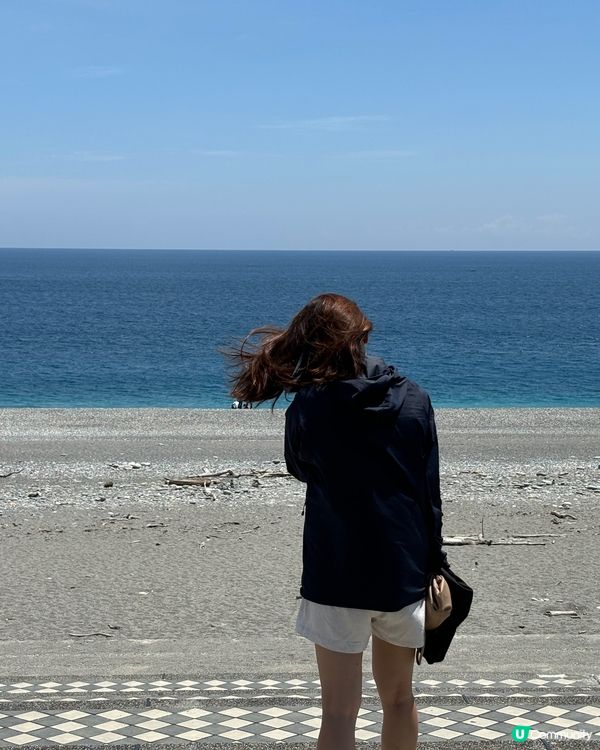 花蓮黑金藍白遊🌊！七星潭曼波海灘📸！