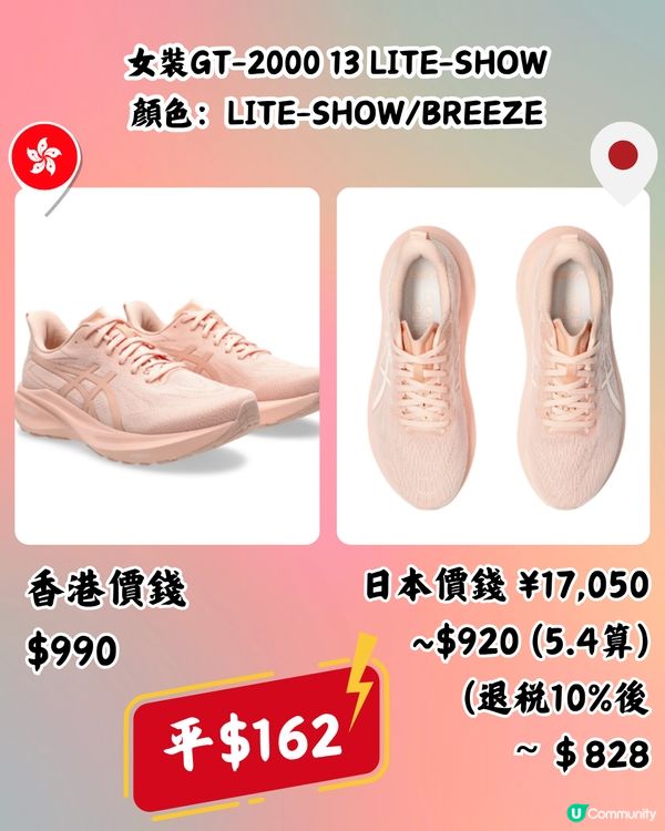 日本買ASICS運動鞋低至近半價‼️超抵🔥即睇10款港日價錢對比