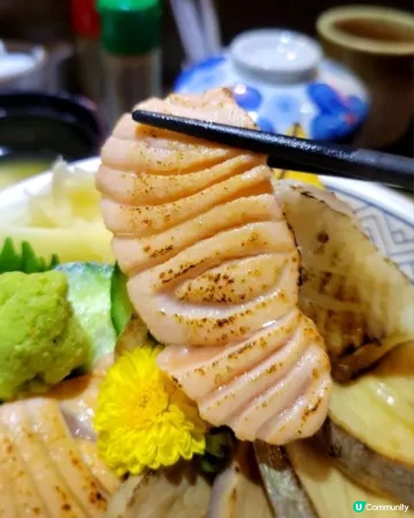 火炙魚生丼🤤！四款魚生超滿足！