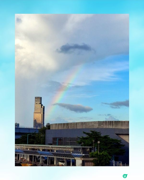 黃昏天空下的彩虹🌈雖不大感到好靚