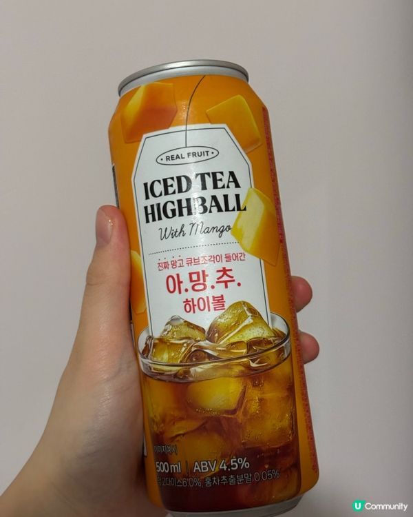 韓國便利店必買👍🏻芒果冰茶highball