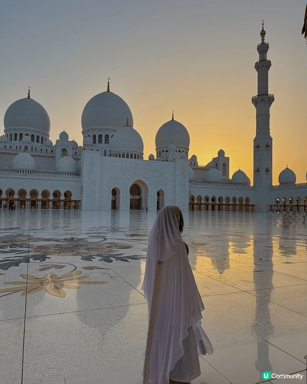 【阿布扎比大清真寺入殿朝聖記🕌】