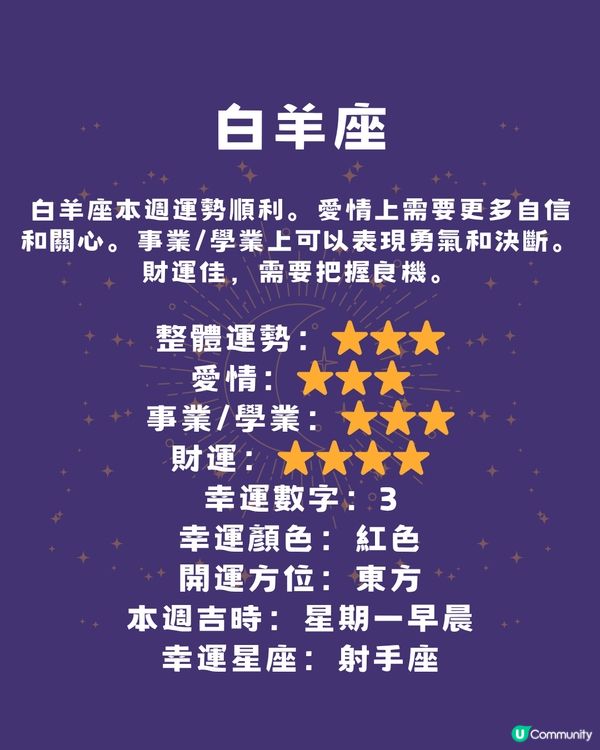 12星座本週運程(23/6-29/6)🌟