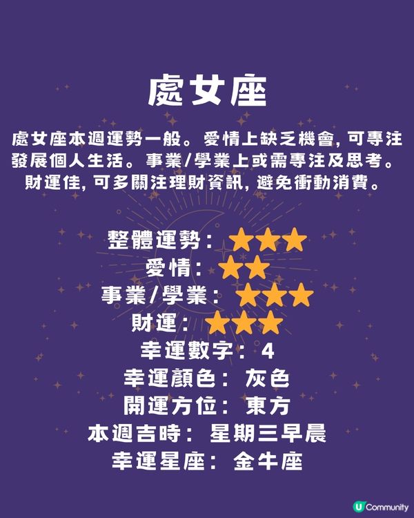 12星座本週運程(23/6-29/6)🌟