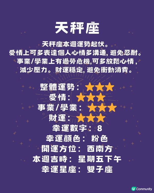 12星座本週運程(23/6-29/6)🌟