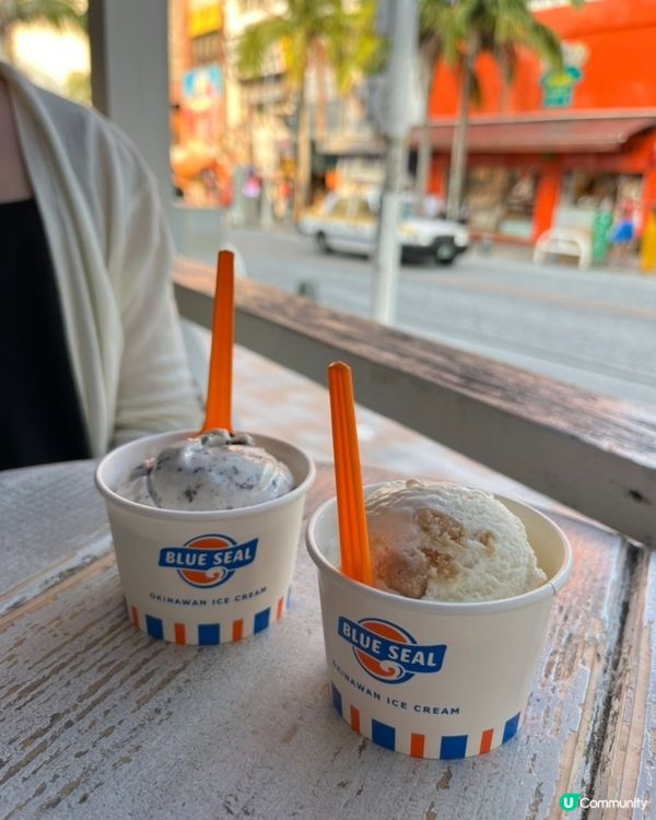 🍦沖繩人氣雪糕店 Blue Seal｜鹹餅乾+忌廉曲奇