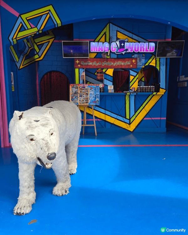 帶兩老去左檳城奇妙世界，裡頭是一些魔術小玩意，以及錯位既打卡...