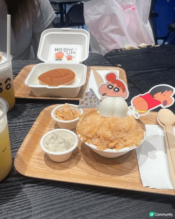 去咗睇得完嘅蠟筆小新展覽，入面有呢啲特色嘅嘢食好好味，仲要好...