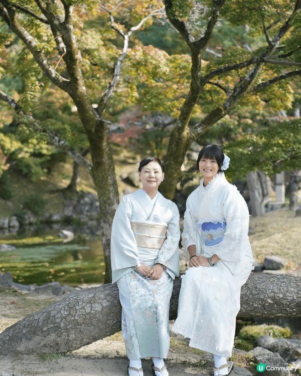 圖一：同媽媽去京都影和服相，京都周圍都可以打卡。