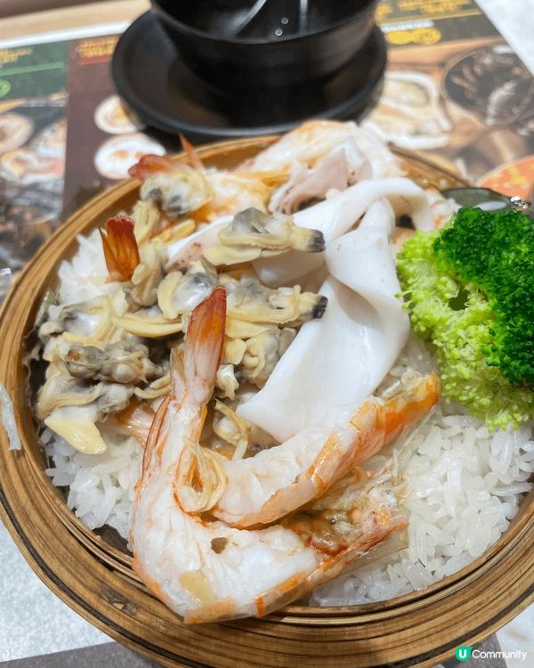 又有蒸海鮮，又有海鮮粥又有點心，一個地方滿足晒三個願望、海鮮...