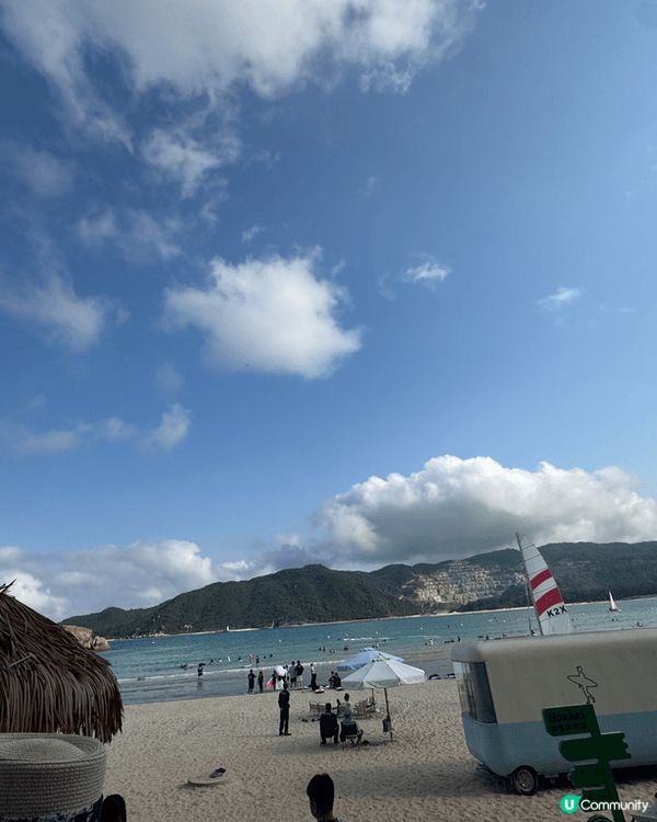 三亞沙灘的海邊很美麗 我好鍾意玩水
