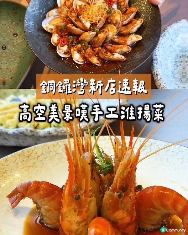 【銅鑼灣新貴✨】28樓高空維港景手工創意淮揚菜