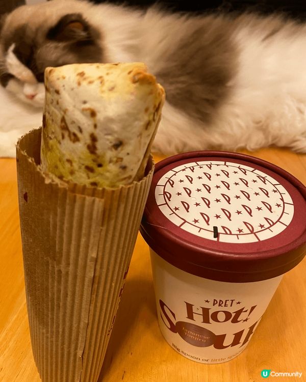 在pret-a-manger購買spicy falafel ...