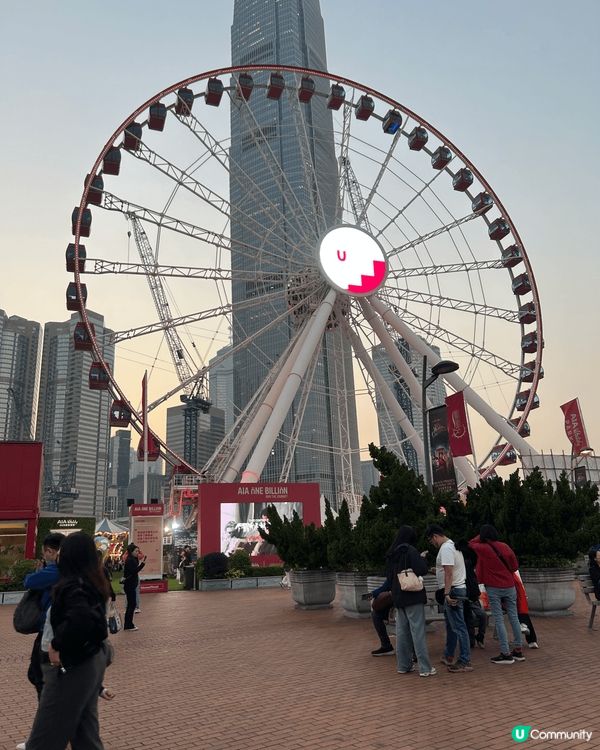 日落見到麼天輪，浪漫，悠閒